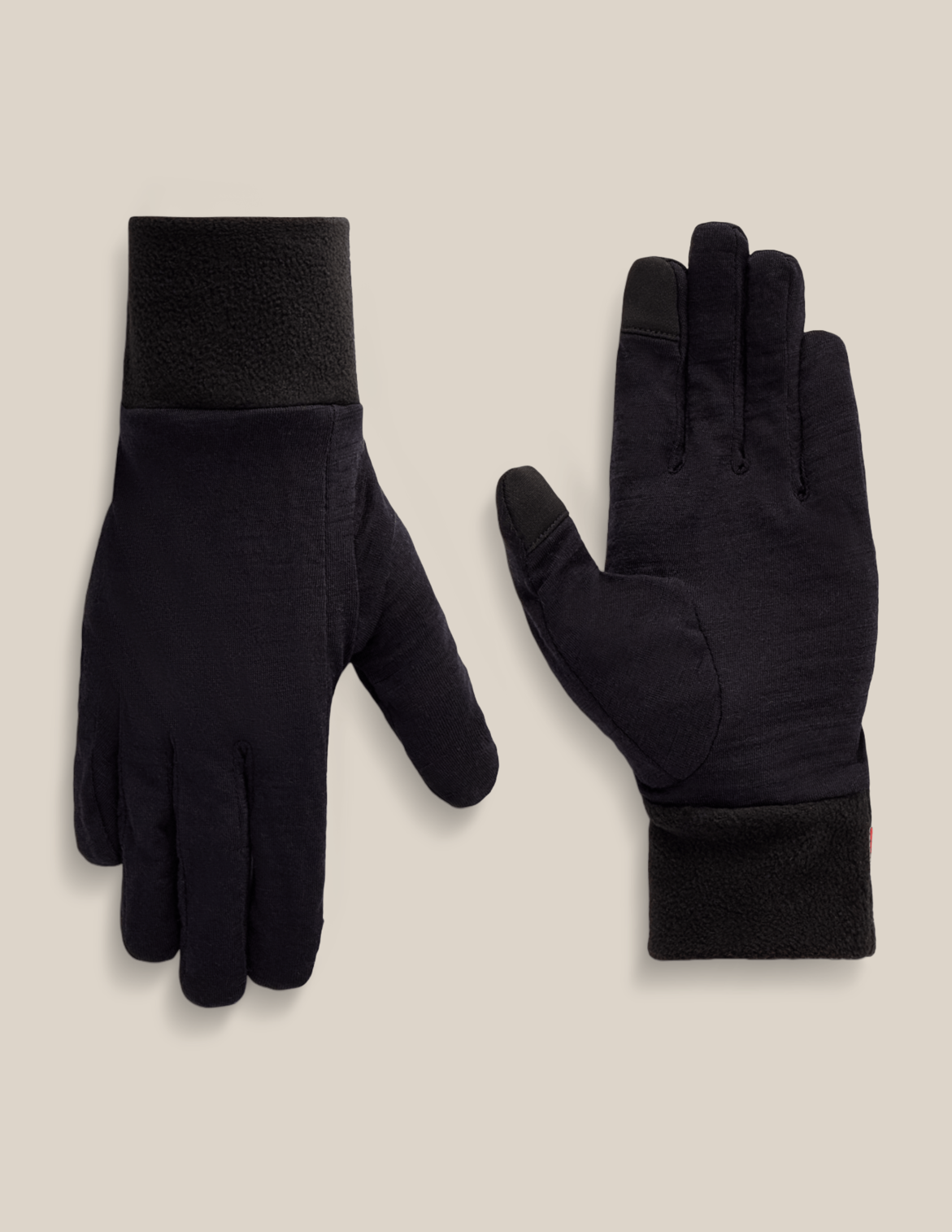 WOMENS MERINO WOOL GLOVE LINER - BLACK HEATHER