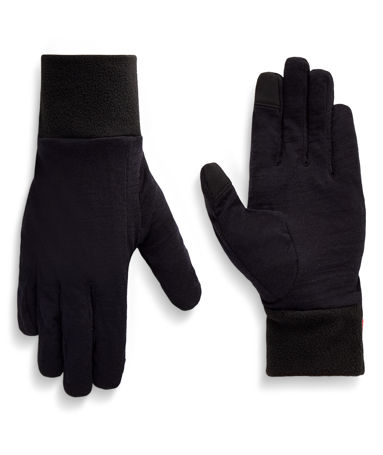 WOMENS MERINO WOOL GLOVE LINER - BLACK HEATHER