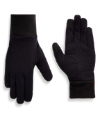 WOMENS MERINO WOOL GLOVE LINER - BLACK HEATHER