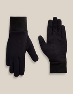 WOMENS MERINO WOOL GLOVE LINER - BLACK HEATHER
