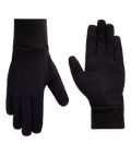 WOMENS MERINO WOOL GLOVE LINER - BLACK HEATHER