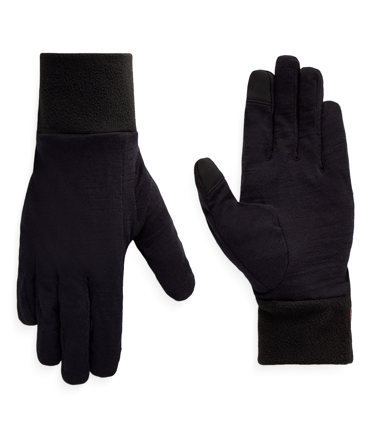 WOMENS MERINO WOOL GLOVE LINER - BLACK HEATHER