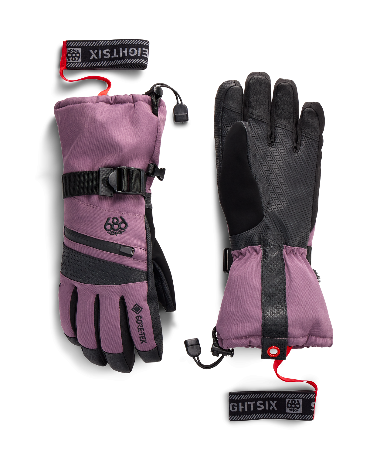 WOMENS GORE-TEX SMARTY® 3-in-1 GAUNTLET GLOVE - BLACK PLUM