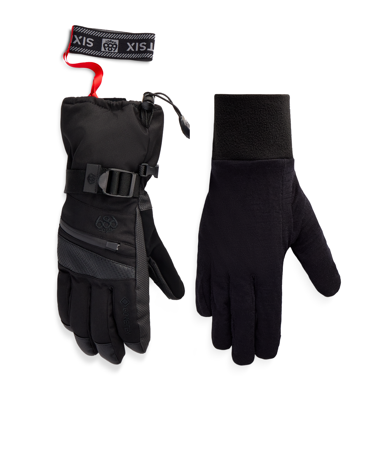 WOMENS GORE-TEX SMARTY® 3-in-1 GAUNTLET GLOVE - BLACK