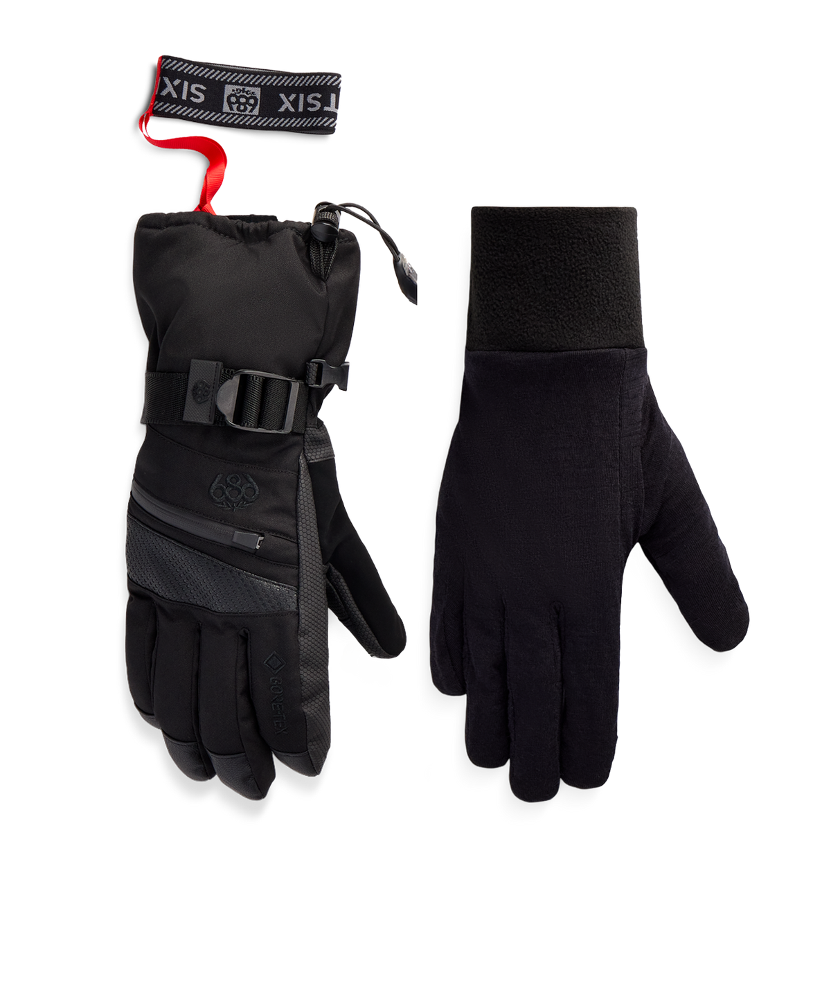 WOMENS GORE-TEX SMARTY® 3-in-1 GAUNTLET GLOVE - BLACK