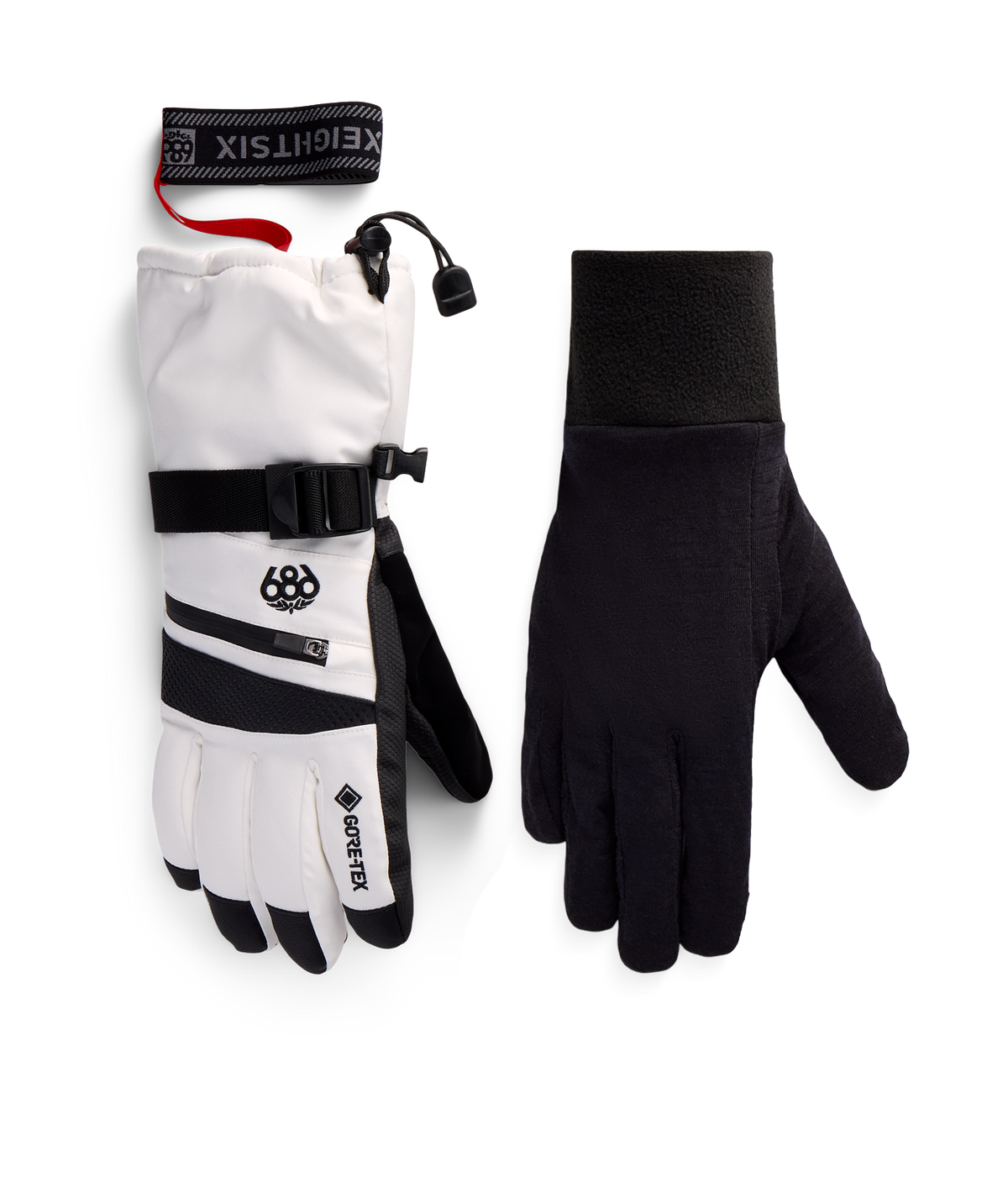 WOMENS GORE-TEX SMARTY® 3-in-1 GAUNTLET GLOVE - WHITE