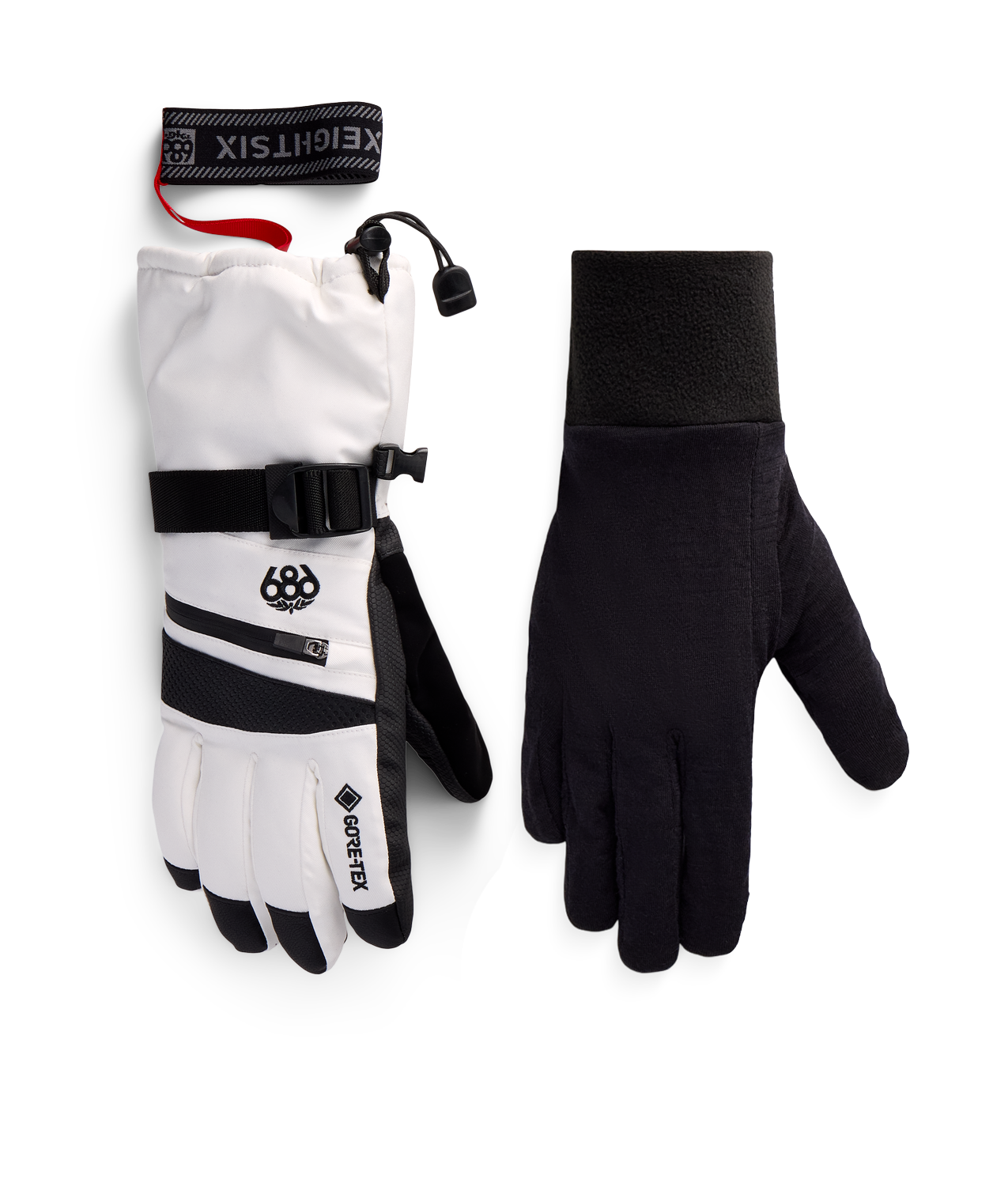 WOMENS GORE-TEX SMARTY® 3-in-1 GAUNTLET GLOVE - WHITE