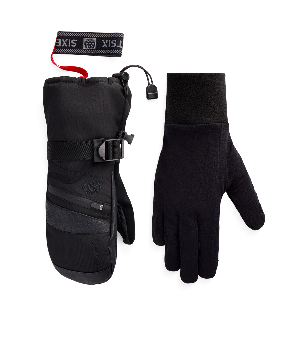WOMENS GORE-TEX SMARTY® 3-in-1 GAUNTLET MITT - BLACK