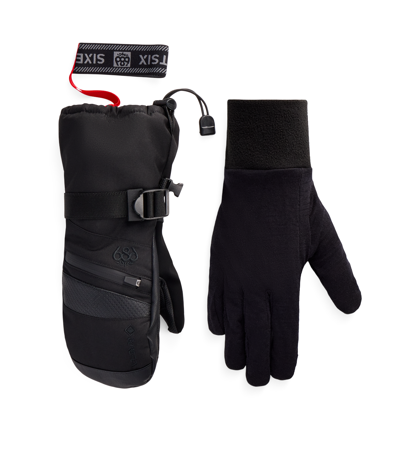 WOMENS GORE-TEX SMARTY® 3-in-1 GAUNTLET MITT - BLACK