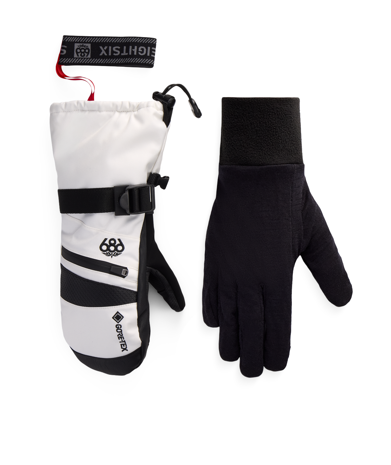 WOMENS GORE-TEX SMARTY® 3-in-1 GAUNTLET MITT - WHITE