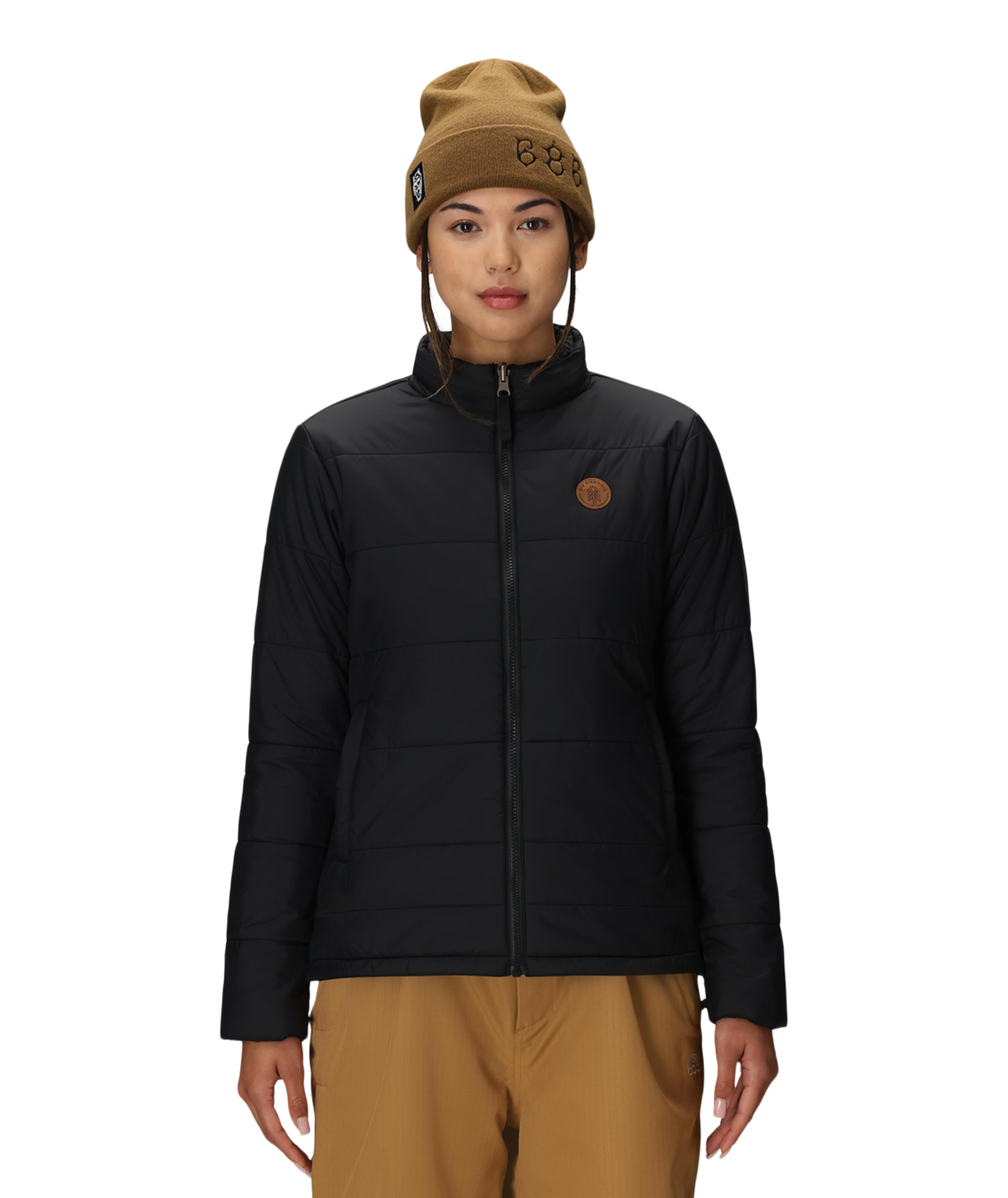 WOMENS THERMAL PUFF INSULATED JACKET - BLACK
