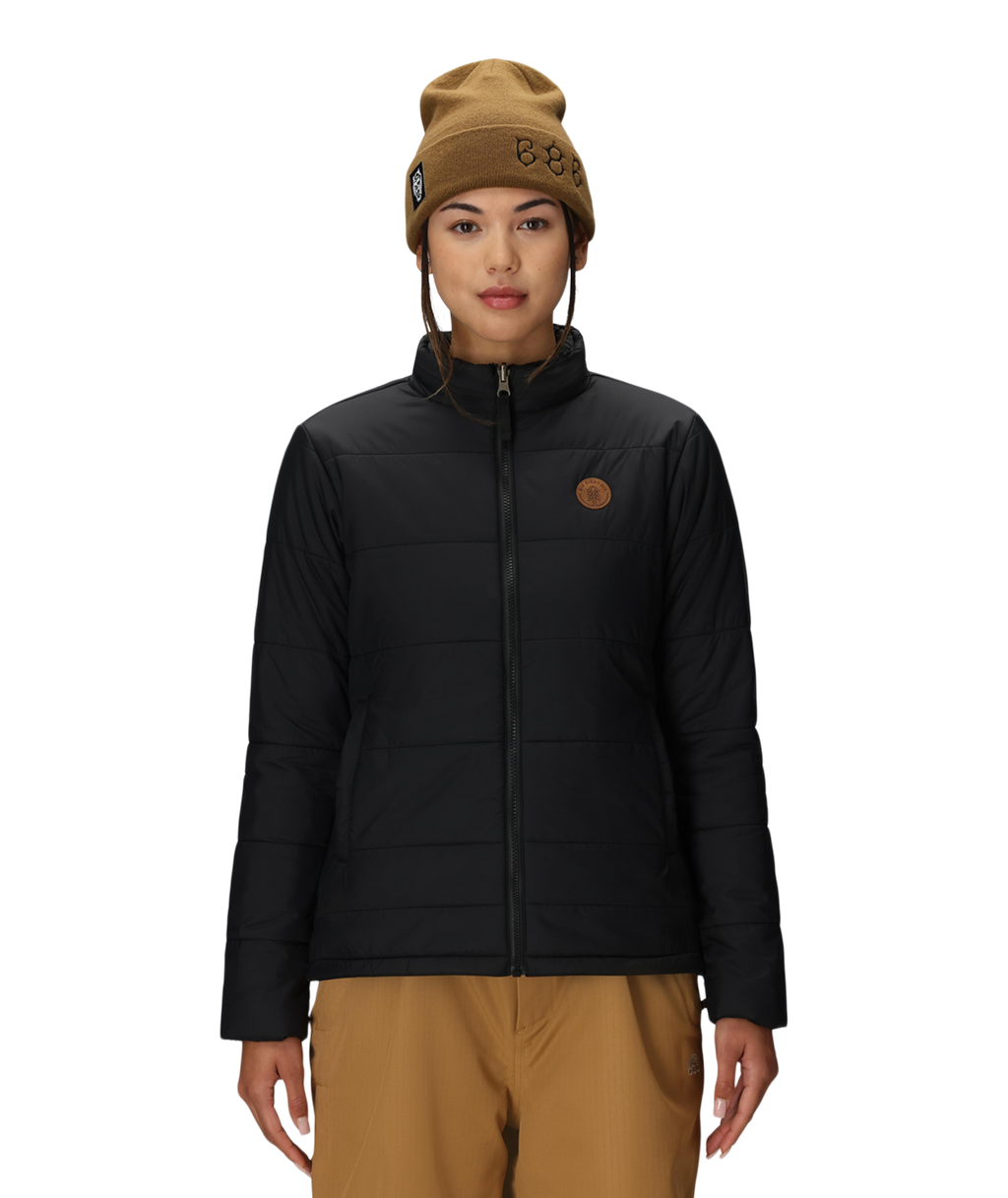 WOMENS THERMAL PUFF INSULATED JACKET - BLACK