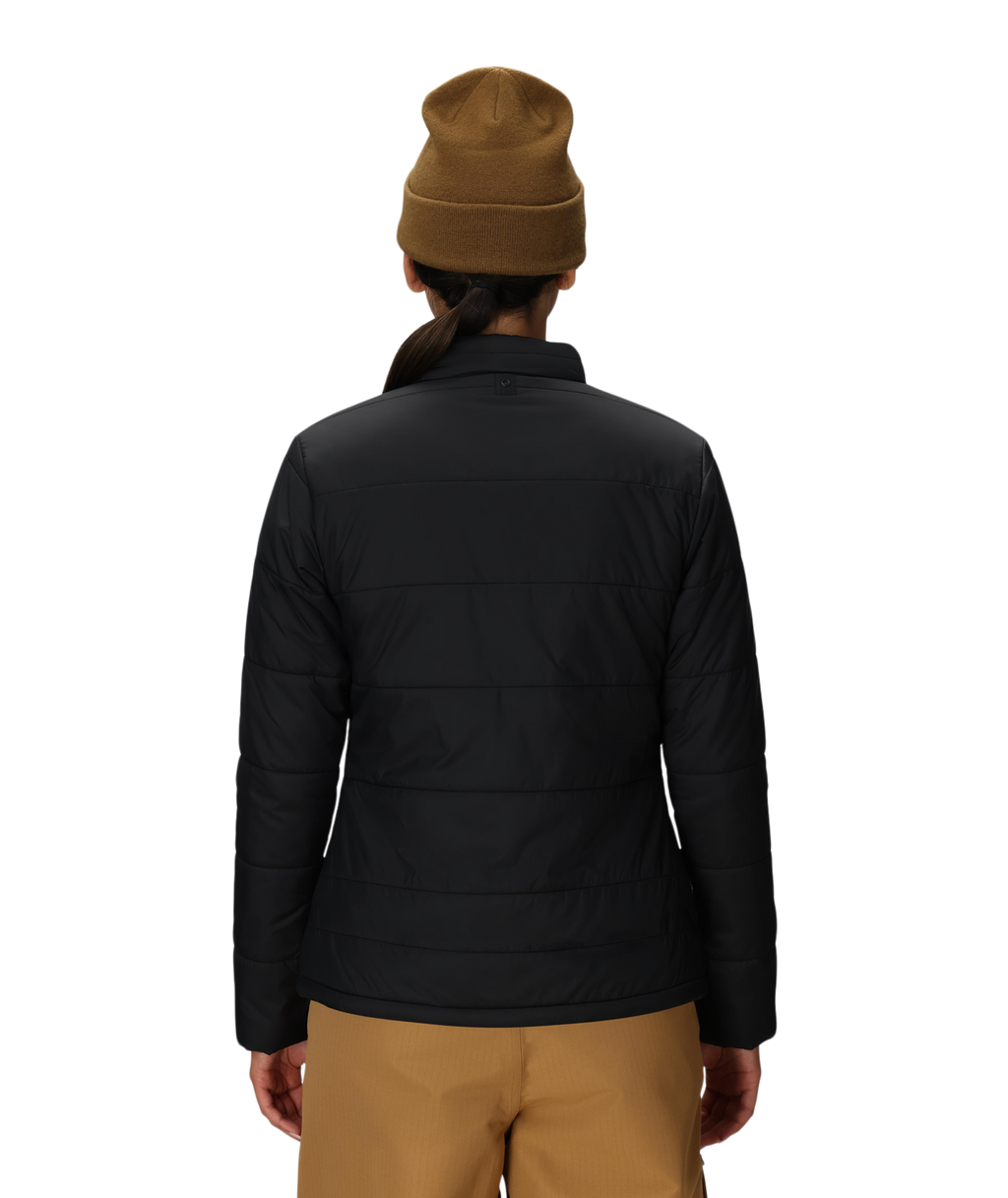 WOMENS THERMAL PUFF INSULATED JACKET - BLACK