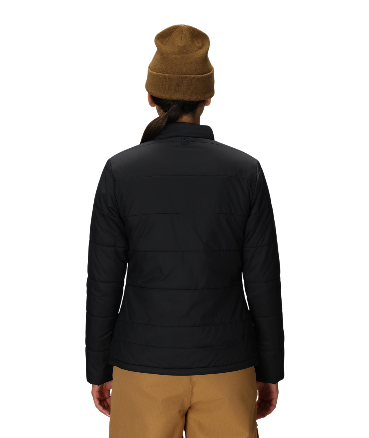 WOMENS THERMAL PUFF INSULATED JACKET - BLACK