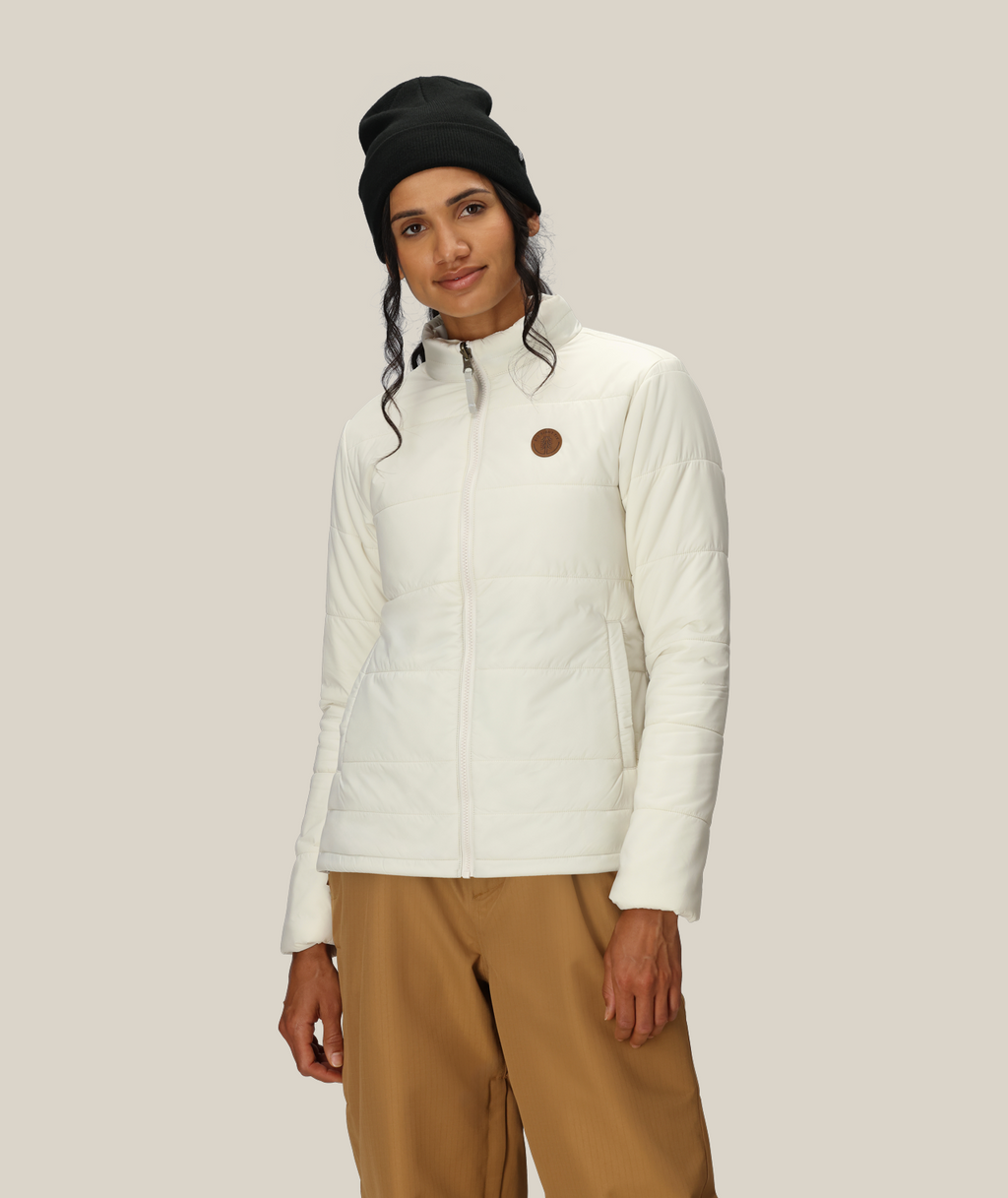 WOMENS THERMAL PUFF INSULATED JACKET - LIMESTONE