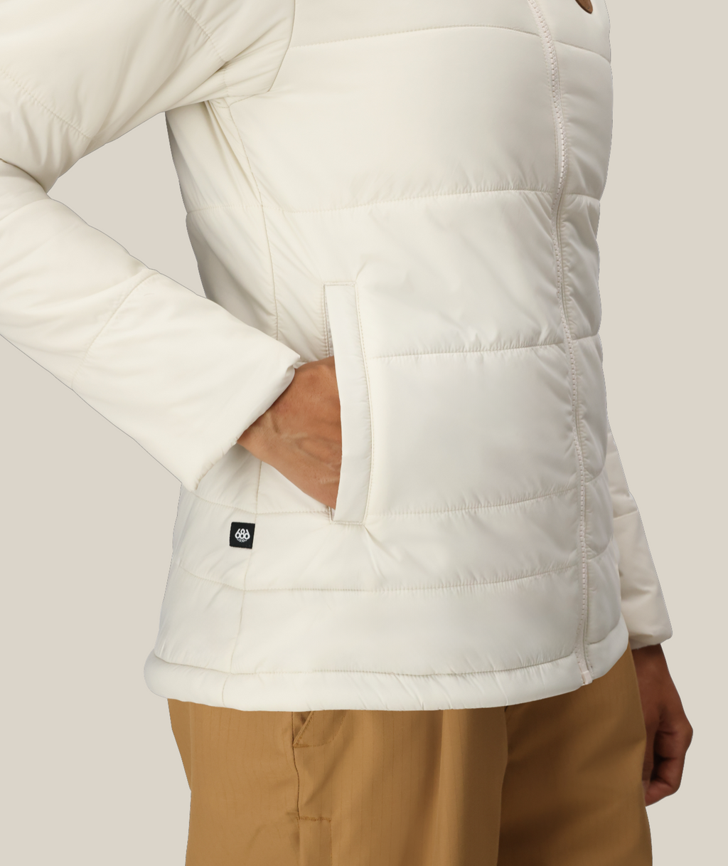 WOMENS THERMAL PUFF INSULATED JACKET - LIMESTONE