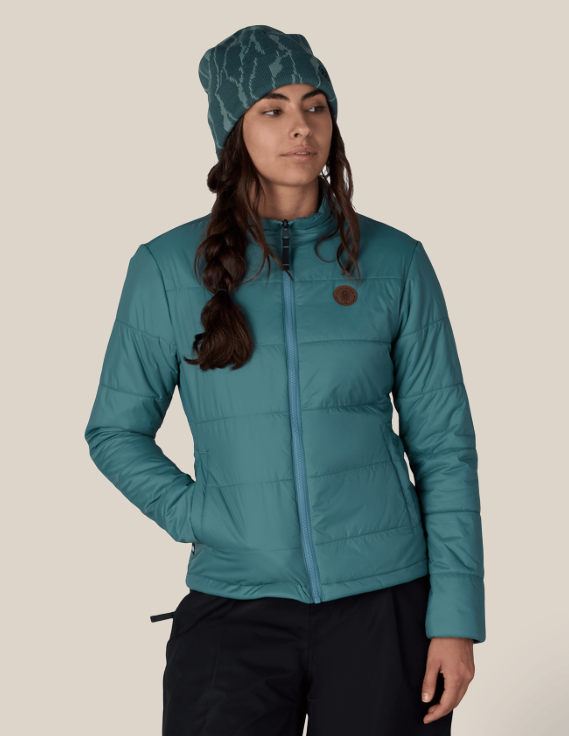WOMENS THERMAL PUFF INSULATED JACKET - PALE FIRN