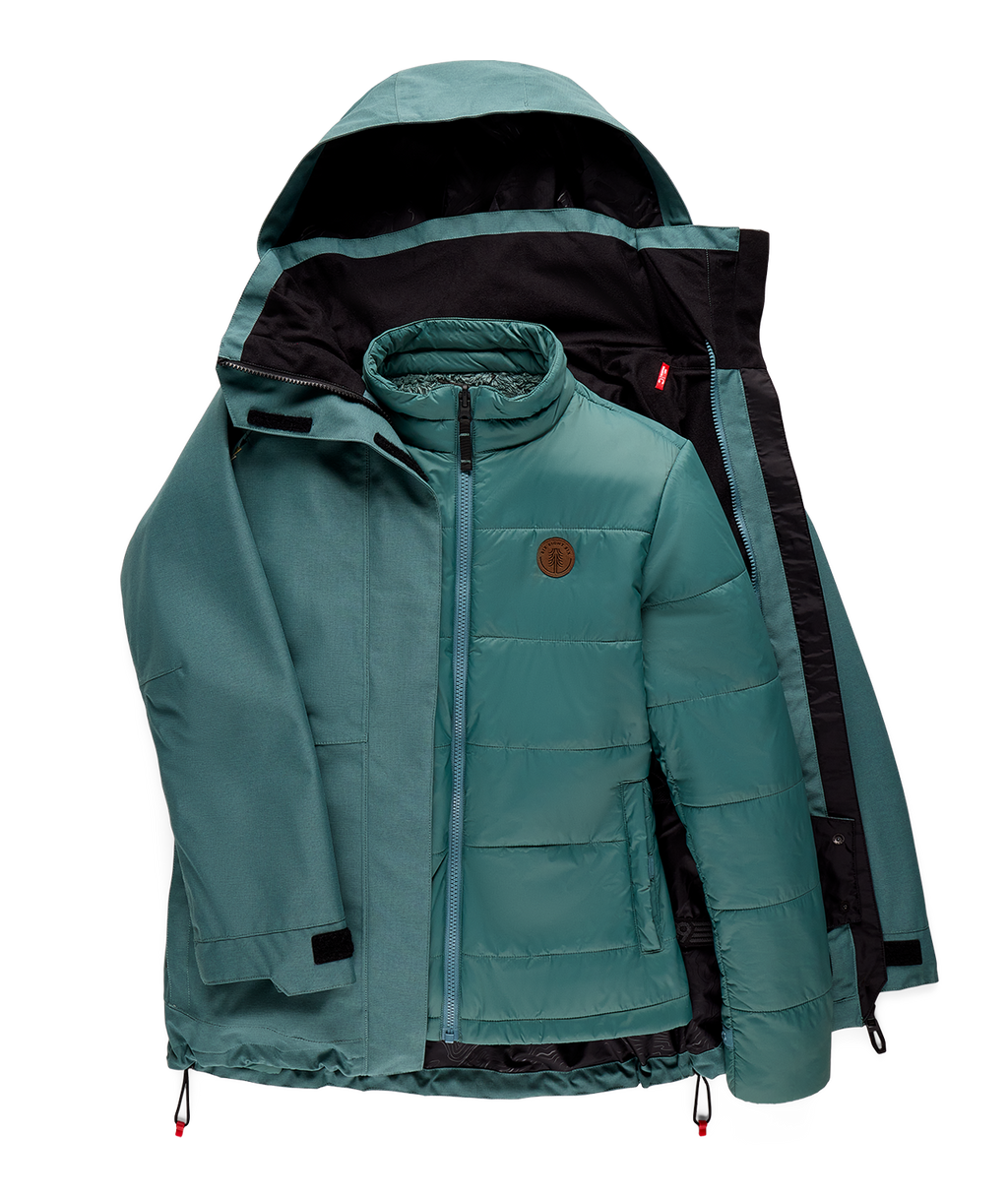 WOMENS THERMAL PUFF INSULATED JACKET - PALE FIRN