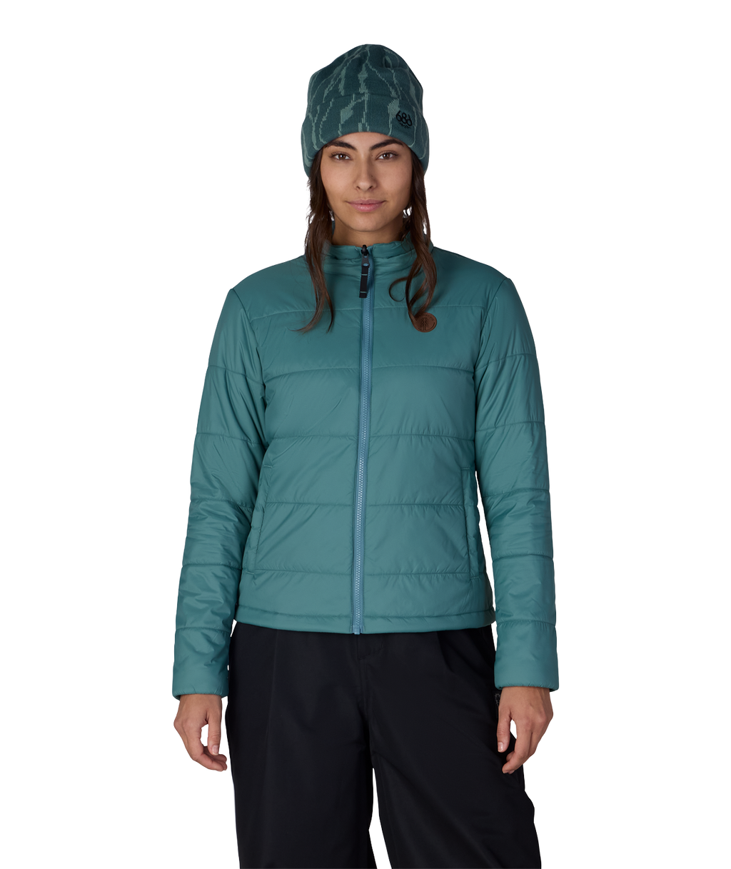 WOMENS THERMAL PUFF INSULATED JACKET - PALE FIRN