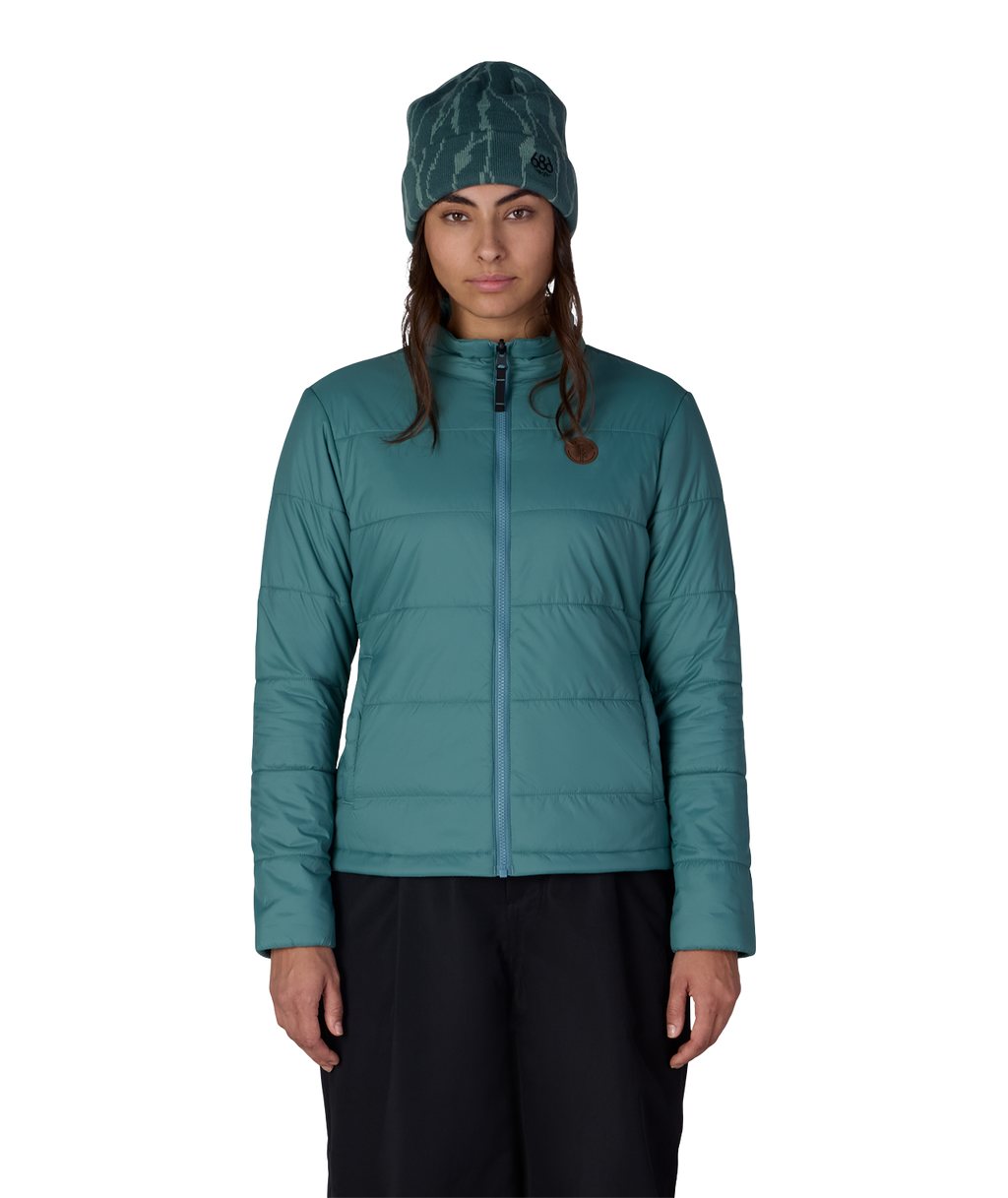 WOMENS THERMAL PUFF INSULATED JACKET - PALE FIRN