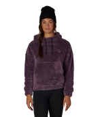 WOMENS SHERPA HOODY - BLACK PLUM
