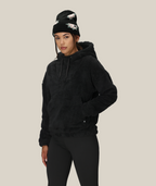 WOMENS SHERPA HOODY - BLACK
