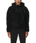 WOMENS SHERPA HOODY - BLACK