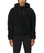 WOMENS SHERPA HOODY - BLACK