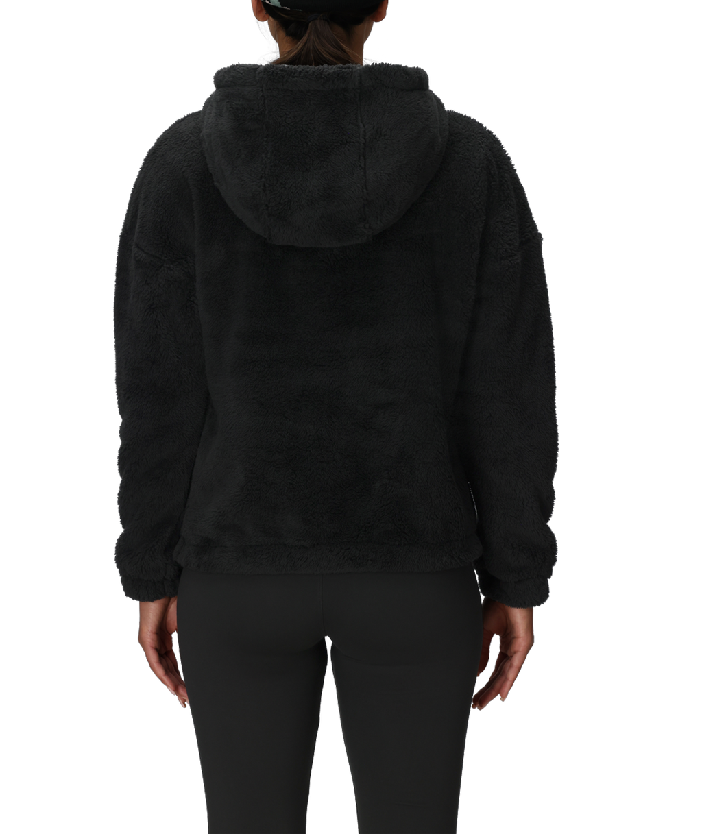 WOMENS SHERPA HOODY - BLACK