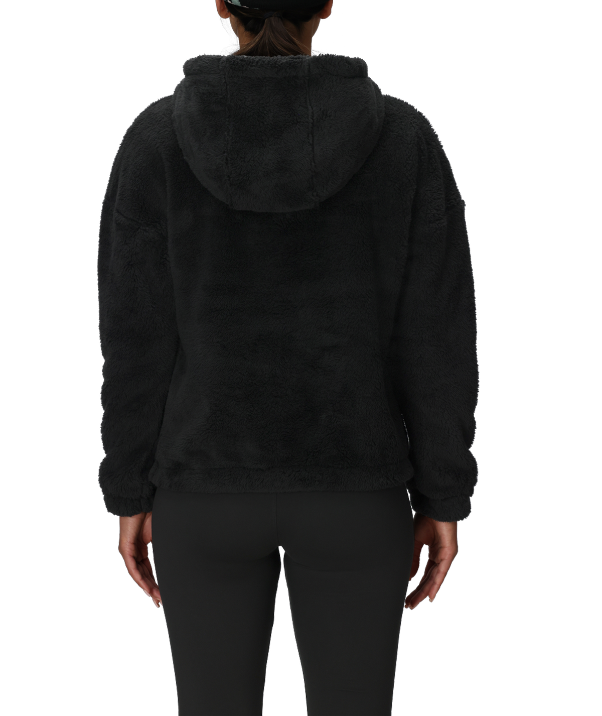 WOMENS SHERPA HOODY - BLACK