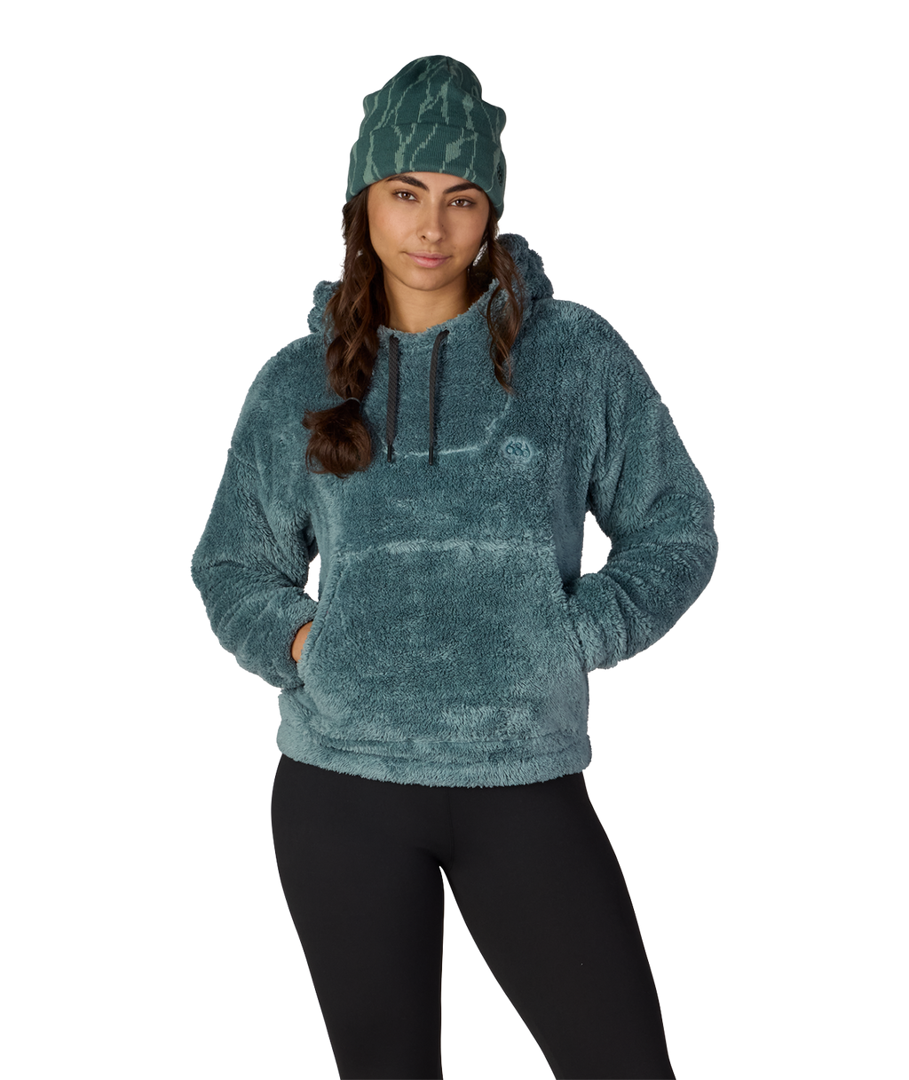 WOMENS SHERPA HOODY - PALE FIRN