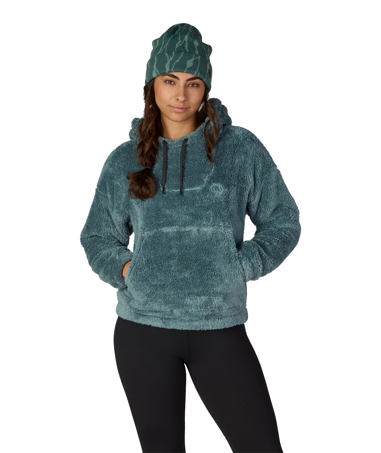 WOMENS SHERPA HOODY - PALE FIRN