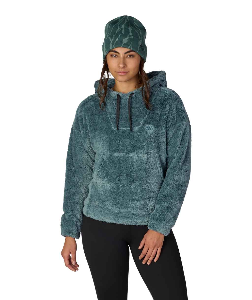 WOMENS SHERPA HOODY - PALE FIRN