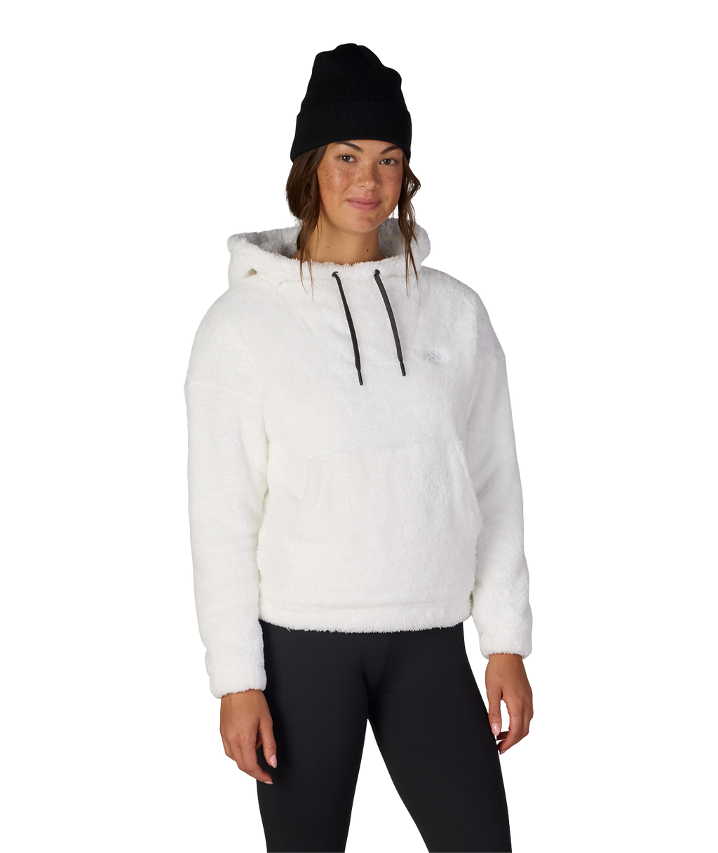 WOMENS SHERPA HOODY - WHITE