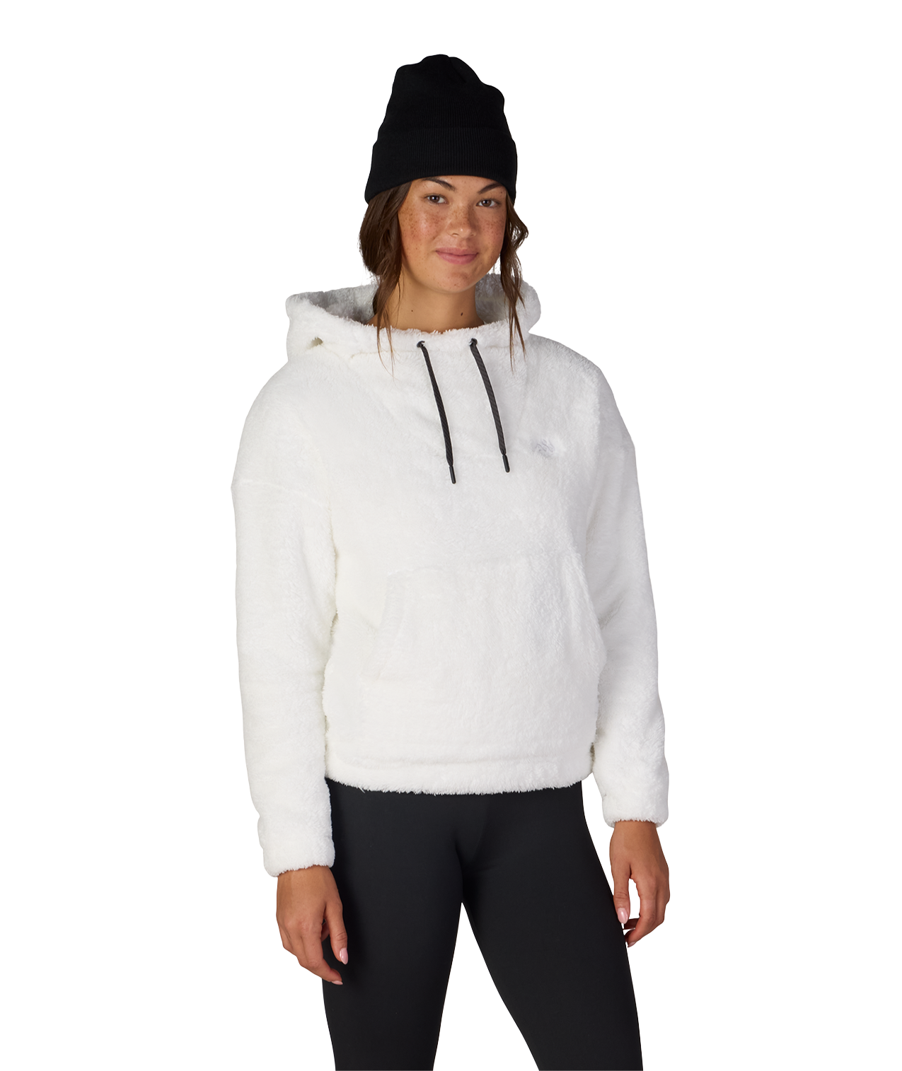 WOMENS SHERPA HOODY - WHITE