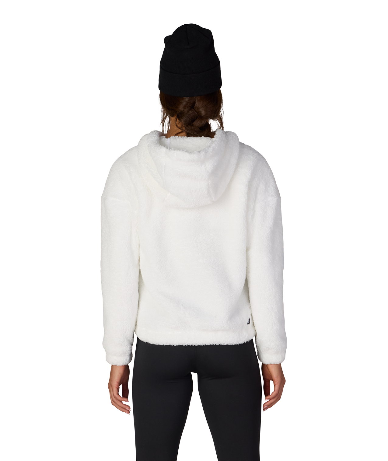 WOMENS SHERPA HOODY - WHITE
