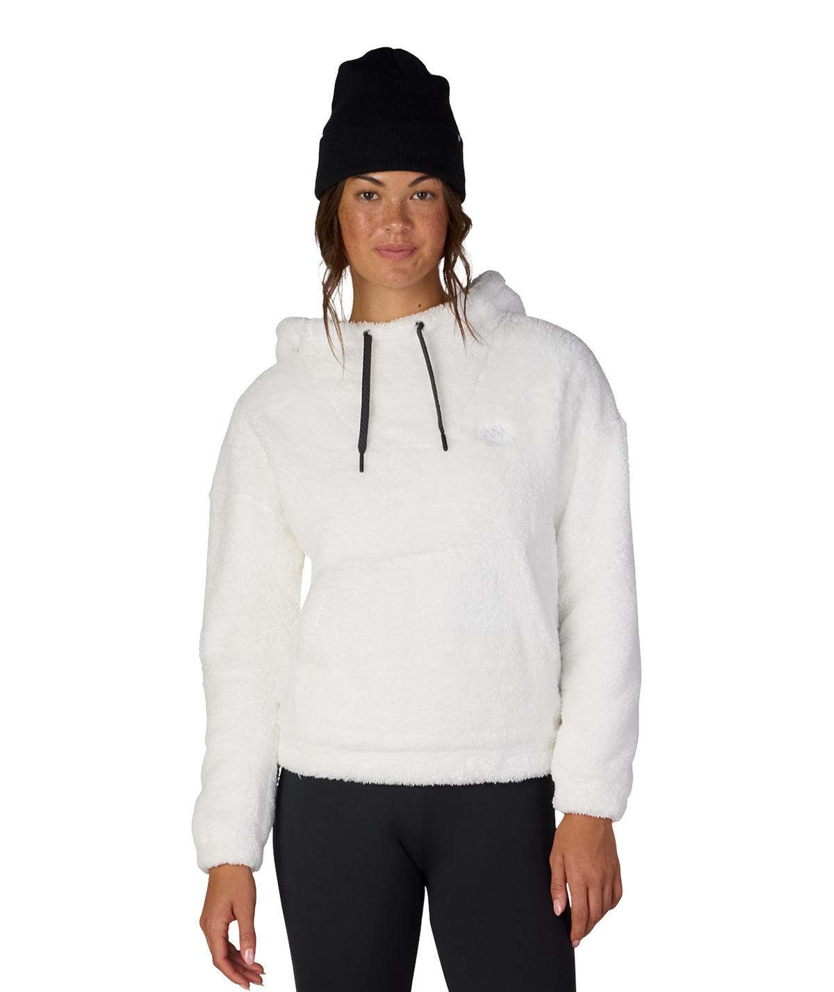WOMENS SHERPA HOODY - WHITE
