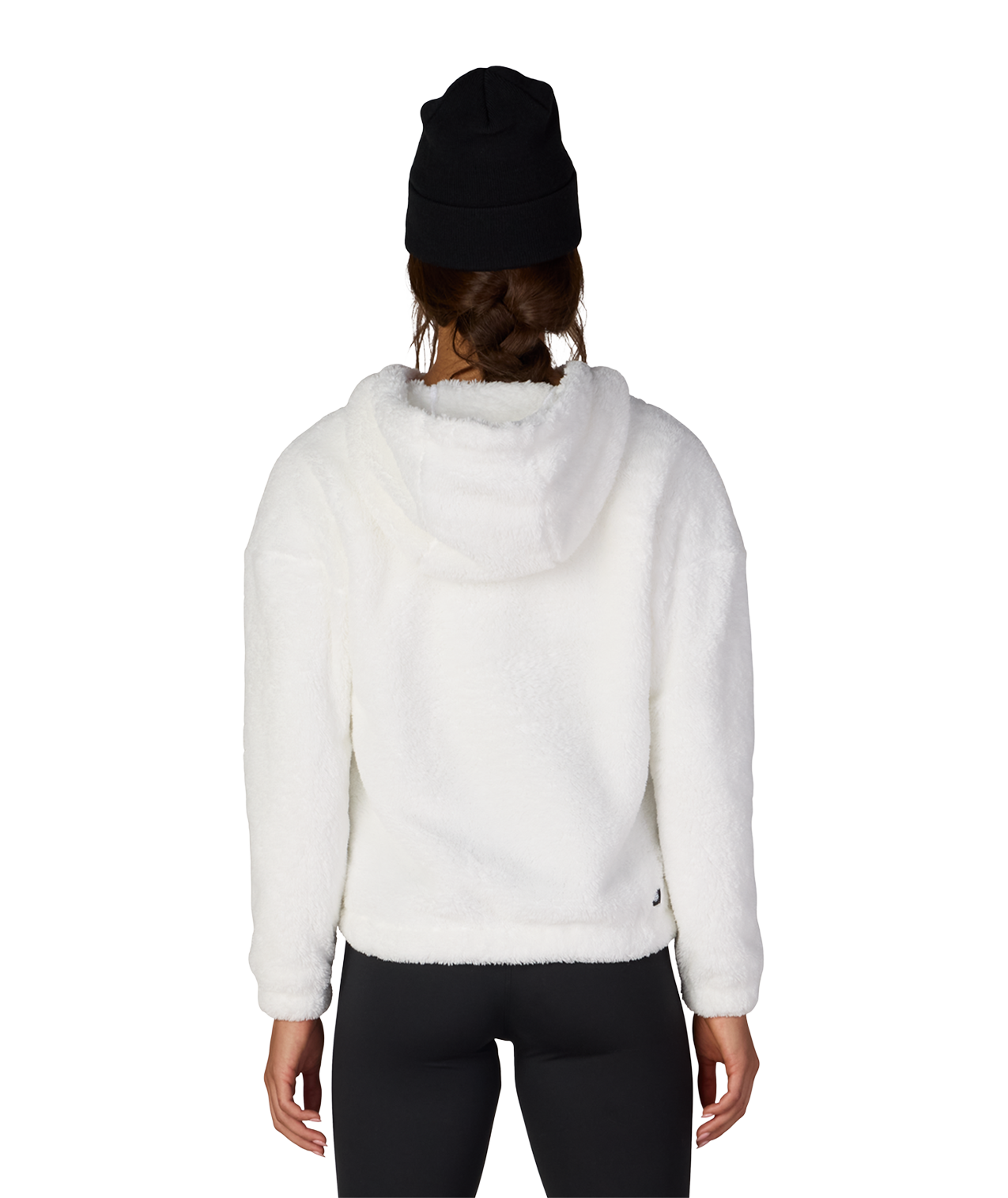WOMENS SHERPA HOODY - WHITE