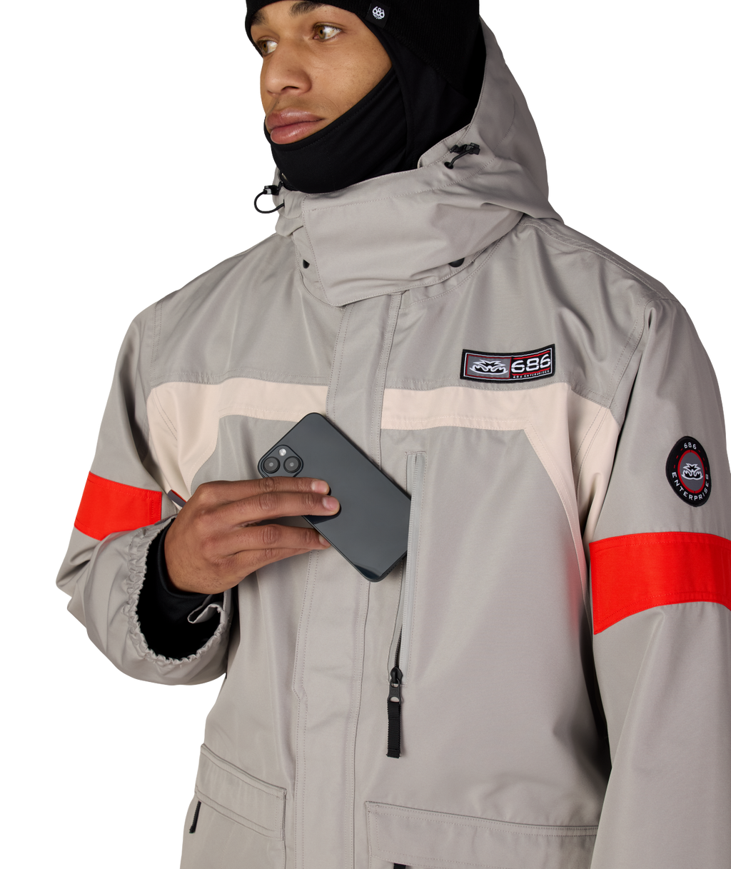 MENS 2001 LOGIC JACKET - LIGHT GREY COLORBLOCK