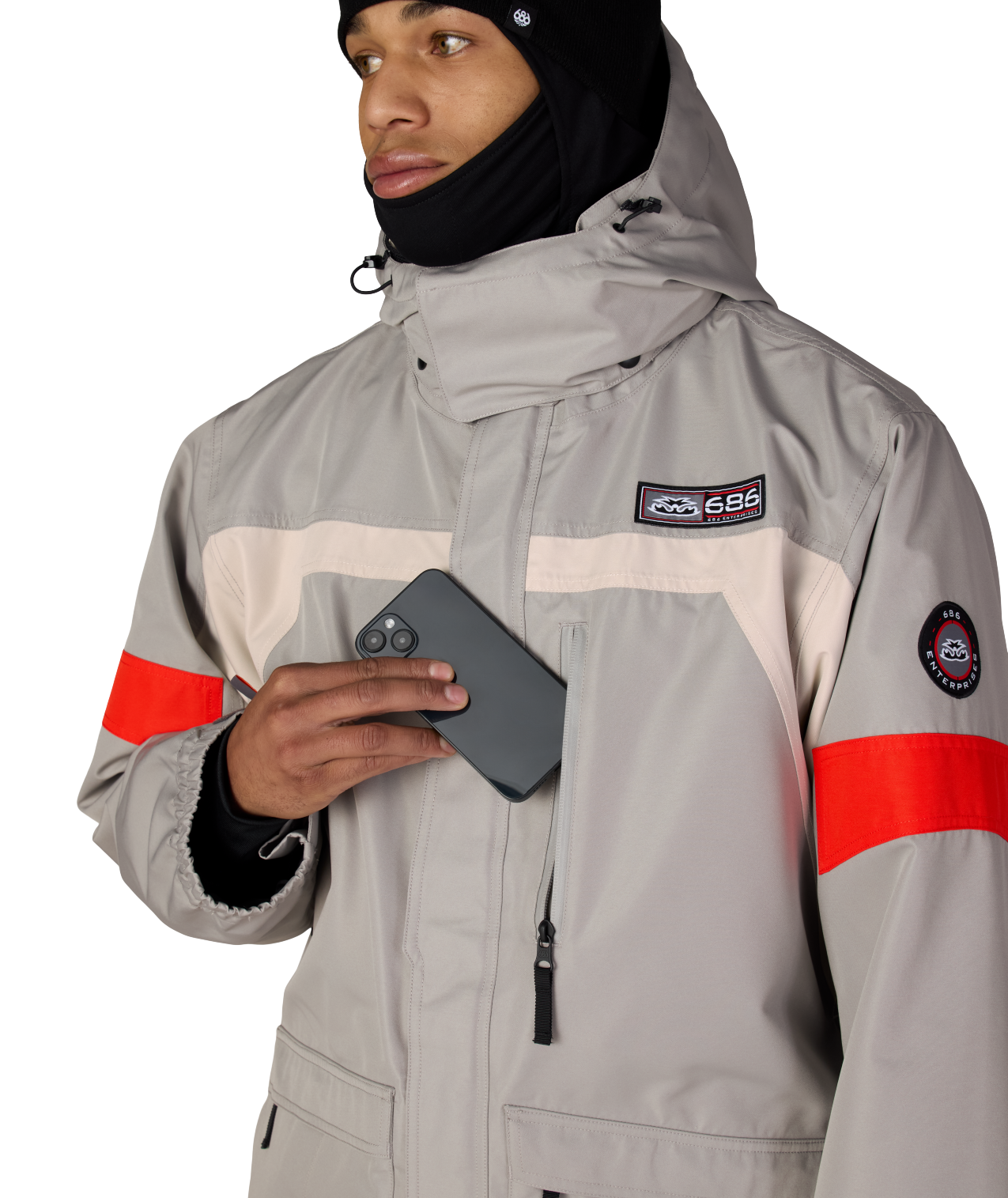 MENS 2001 LOGIC JACKET - LIGHT GREY COLORBLOCK