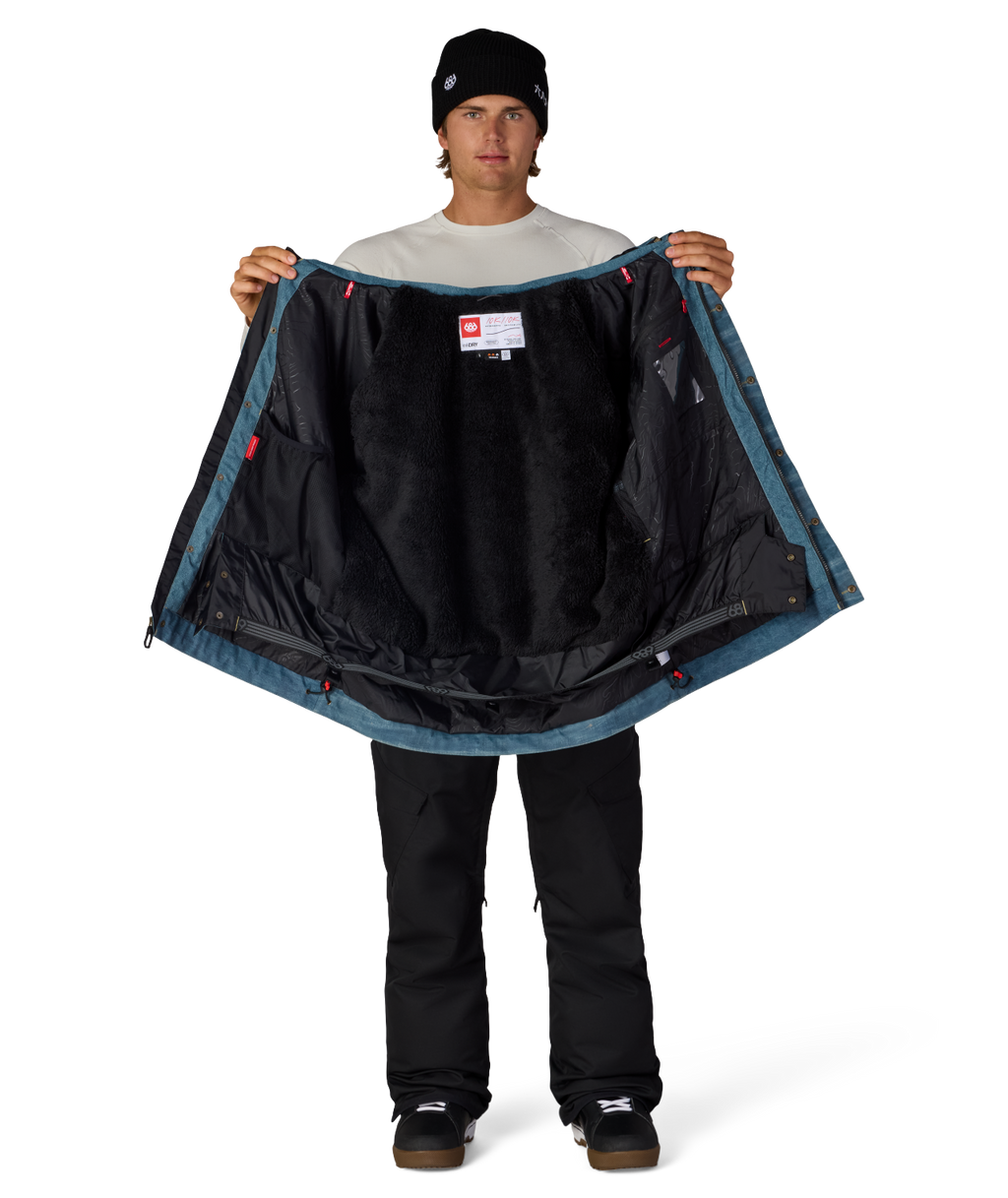 MENS DECONSTRUCTED™ DENIM INSULATED JACKET - INDIGO DENIM