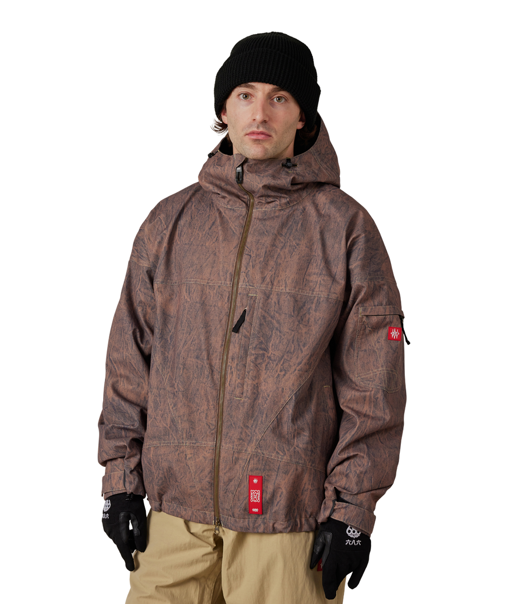 MENS 686 DOJO® SHELL JACKET - BROWN CRINKLE WASH