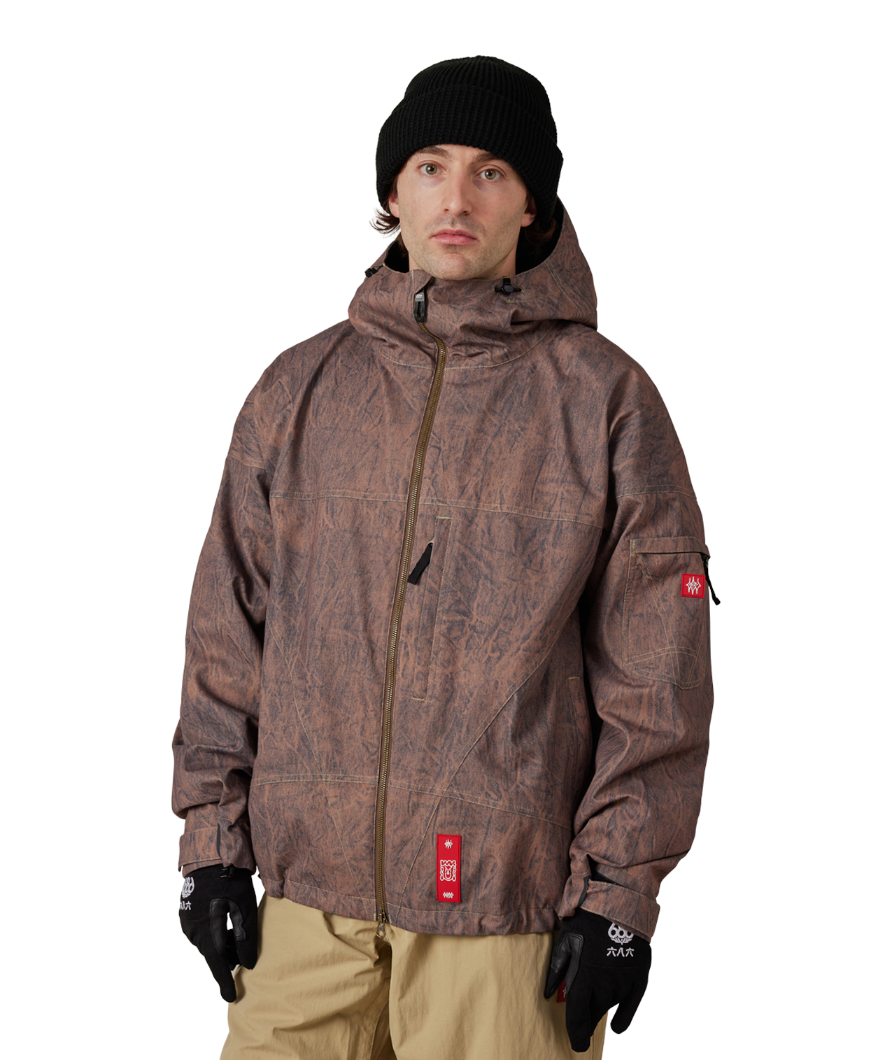 MENS 686 DOJO® SHELL JACKET - BROWN CRINKLE WASH
