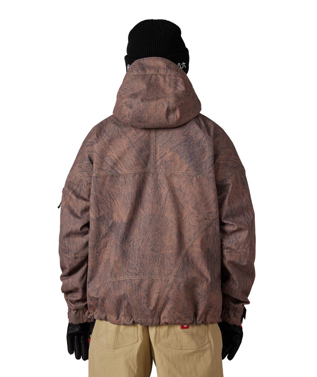 MENS 686 DOJO® SHELL JACKET - BROWN CRINKLE WASH