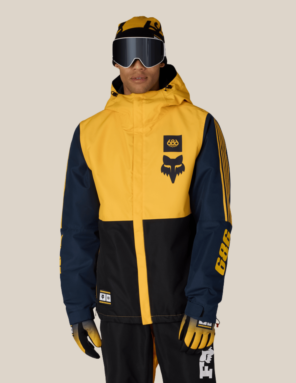 MENS FOX RACING SPEC INSULATED JACKET - FOX YELLOW COLORBLOCK
