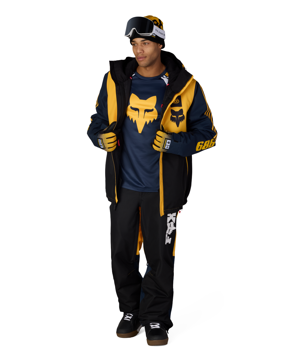 MENS FOX RACING SPEC INSULATED JACKET - FOX YELLOW COLORBLOCK