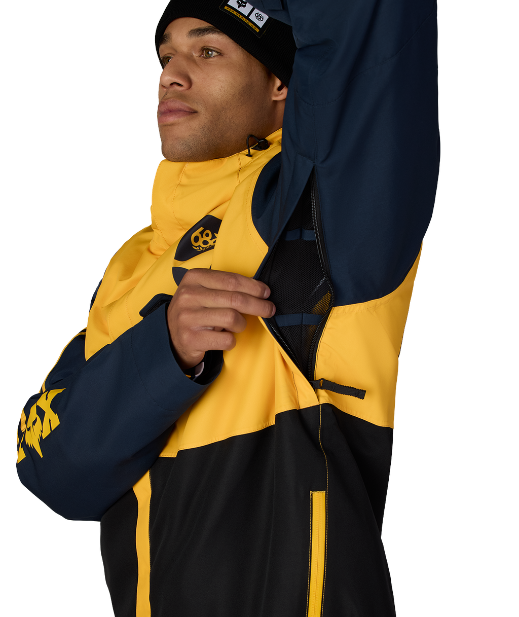 MENS FOX RACING SPEC INSULATED JACKET - FOX YELLOW COLORBLOCK