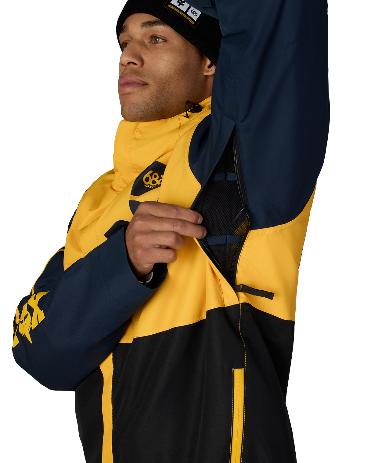 MENS FOX RACING SPEC INSULATED JACKET - FOX YELLOW COLORBLOCK