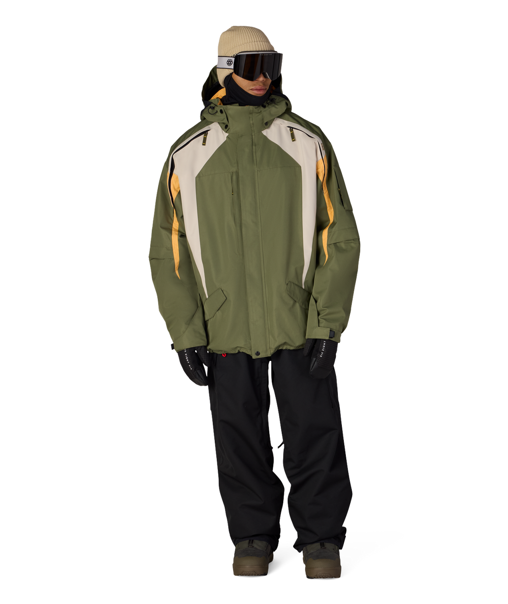 MENS 2003 ATOM JACKET - FATIGUE GREEN COLORBLOCK