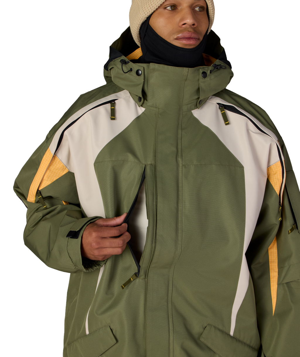 MENS 2003 ATOM JACKET - FATIGUE GREEN COLORBLOCK